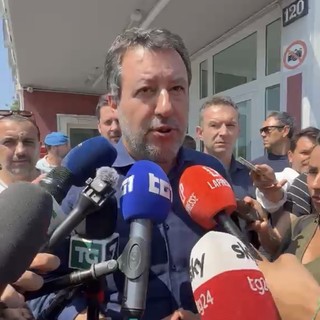 Il ministro Salvini all'uscita del carcere di Bollate Il ministro Salvini all'uscita del carcere di Bollate