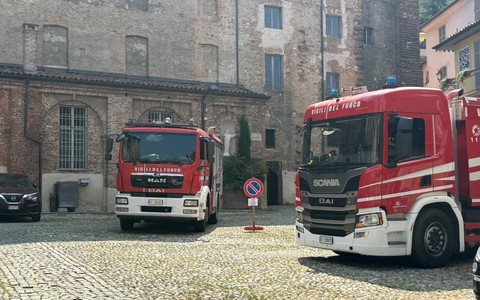 Mondovì, incendio alla centralina E-Distribuzione di piazza Roma, blackout a Breo