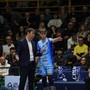 Matteo Battocchio con Matteo Bonomi durante la partita di Modena (Foto Beatrice Bramardi)