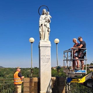 Ponte Nuovo di Dronero: la statua della Madonna è tornata al suo antico splendore