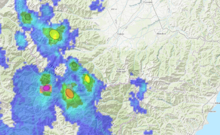 La situazione immortalata dai radar di Arpa Piemonte alle 15.55 di oggi, domenica 31 maggio La situazione immortalata dai radar di Arpa Piemonte alle 15.55 di oggi, domenica 31 maggio