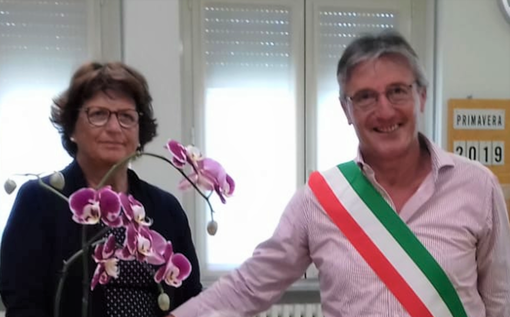 Il sindaco Domenico Michelotti e l’assessore alla Gentilezza Margherita Ivaldi