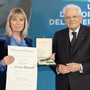 Cristina Bernardi col Presidente Sergio Mattarella