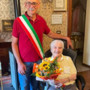 Maria Pia Beccaria, 101 anni, con il sindaco Donadio Maria Pia Beccaria, 101 anni, con il sindaco Donadio