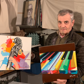 Mario Picco nel suo laboratorio Mario Picco nel suo laboratorio