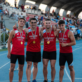 Milanesio, Martinelli, Viotti, Vera (foto grana fidal) Milanesio, Martinelli, Viotti, Vera (foto grana fidal)
