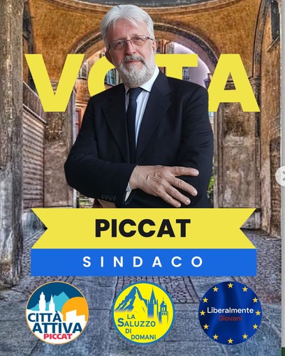 Il candidato a sindaco di Saluzzo Marco Piccat presenta liste e programma