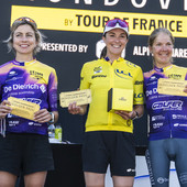 Maglia Gialla e podio L'Étape Mondovì - Donne