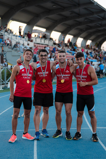 Milanesio, Martinelli, Viotti, Vera (foto grana fidal) Milanesio, Martinelli, Viotti, Vera (foto grana fidal)