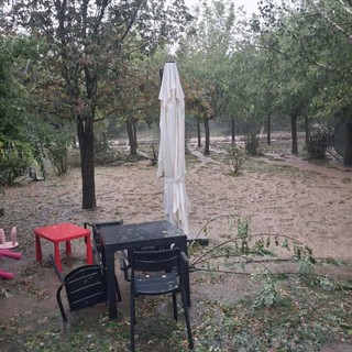 I danni del maltempo di venerdì scorso nella struttura a Roddi