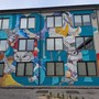 Saluzzo, il murales nel cortile del Liceo Bodoni in via Donaudi