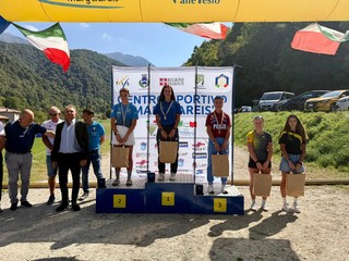 Magalì Miraglio Mellano sul podio di premiazione della categoria Short Individual Giovani Magalì Miraglio Mellano sul podio di premiazione della categoria Short Individual Giovani