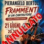 Manta: annullato il concerto tributo a Pierangelo Bertoli previsto in Cascina Aia Manta: annullato il concerto tributo a Pierangelo Bertoli previsto in Cascina Aia