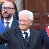 Il Presidente della Repubblica Sergio Mattarella durante la sua visita ufficiale ad Alba, nell'ottobre scorso
