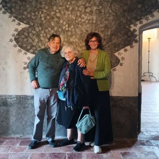 Il professor Giorgio Parisi con la moglie e Silvia Cavallero - Fotografia di Andrea Romeo Il professor Giorgio Parisi con la moglie e Silvia Cavallero - Fotografia di Andrea Romeo