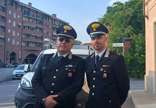 Saluzzo: il maggiore Davide Basso e il tenente Mauro Palmeri Saluzzo: il maggiore Davide Basso e il tenente Mauro Palmeri
