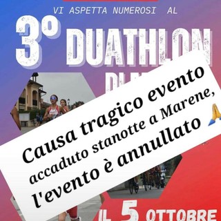 Marene in lutto per la morte di Francesco Mina: annullato il Duathlon che era previsto per domani 5 ottobre