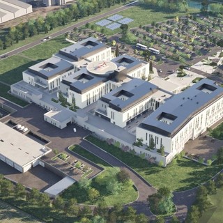 Nuovo ospedale di Savigliano, il rendering dall'alto