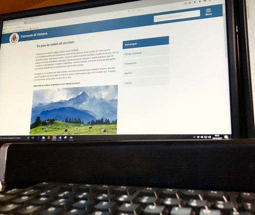 L'home page del portale, in lingua occitana