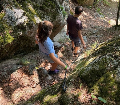 Il percorso sulla Ferrata di San Nicolao a Ostana Il percorso sulla Ferrata di San Nicolao a Ostana