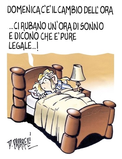 Il ritorno dell'ora legale nella vignetta di Danilo Paparelli