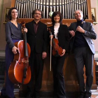 Vera Anfossi (viola), Ubaldo Rosso (flauto), Milena Punzi (violoncello) e Roberto Fresia (organo). Vera Anfossi (viola), Ubaldo Rosso (flauto), Milena Punzi (violoncello) e Roberto Fresia (organo).