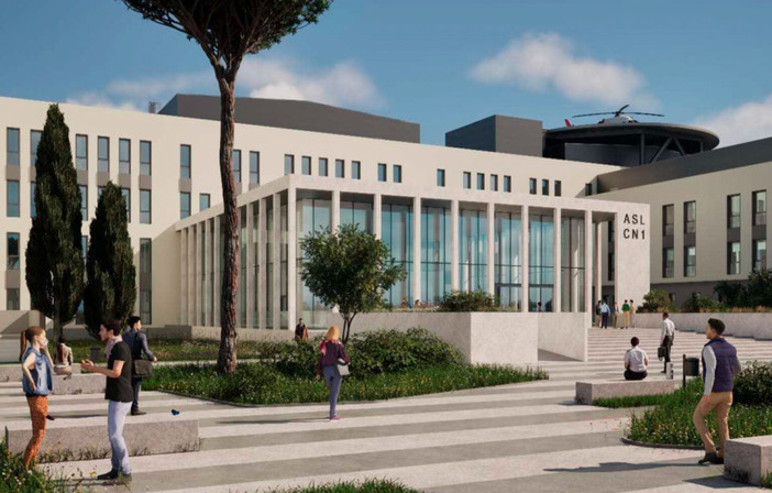 Un render del progetto del nuovo ospedale di Savigliano, Saluzzo e Fossano Un render del progetto del nuovo ospedale di Savigliano, Saluzzo e Fossano