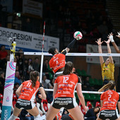 La schiacciatrice Rivero, premiata MVP, in azione (foto di Danilo Ninotto)