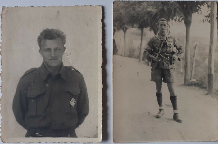 A sinistra il partigiano Gianduia, nell'immagine con un compagno