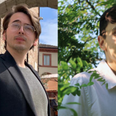 Da sx: Paolo Pera e Francesco Occhetto, i due giovani poeti che parteciperanno all'“Ariel LericiPea Giovani”