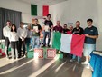 Il podio del I Gruppo: Maestro Negrone Casciano Luciano del Circolo Damistico di Brescia, Grande Maestro Gitto di Lecce, Maestro Cortese di Firenze