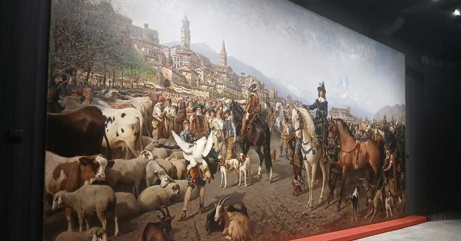 La Fiera di Saluzzo di Carlo Pittara nella nuova sede espositiva nel complesso della Castiglia La Fiera di Saluzzo di Carlo Pittara nella nuova sede espositiva nel complesso della Castiglia