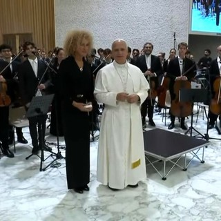Natascia Chiarlo ha diretto l’“Ave Verum Corpus” per coro e orchestra alla presenza del Santo Padre
