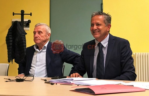 Da sinistra, Aldo Perotti e il neopresidente BIM Marco Margaria