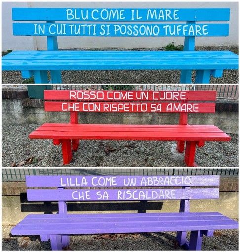 Le panchine colorate di Ceresole Le panchine colorate di Ceresole