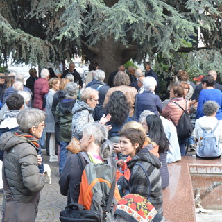 Un momento della recente manifestazione in piazza Europa
