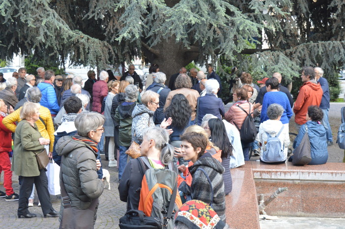Un momento della recente manifestazione in piazza Europa