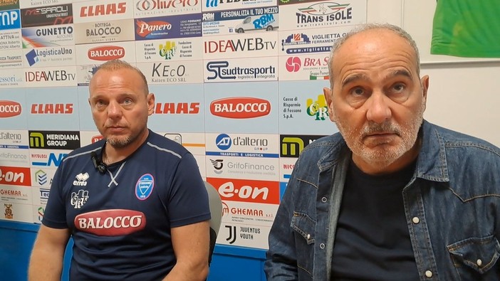 Mister Paolo Fresia e il presidente Gianfranco Bessone Mister Paolo Fresia e il presidente Gianfranco Bessone