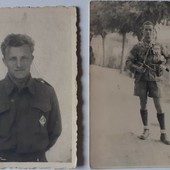 A sinistra il partigiano Gianduia, nell'immagine con un compagno