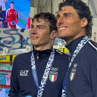 Paolo De Pasquale (a dx nella foto) terzo ai Giochi del Mediterraneo