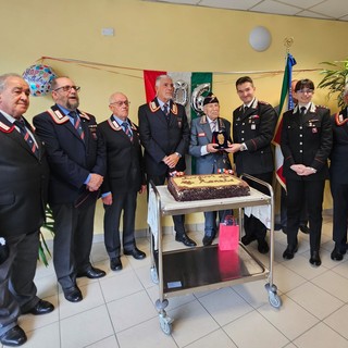 Il compleanno del maresciallo Renato Quaglia, 106 anni