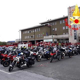 Dalla valle Vermenagna alla valle Gesso per l'ottavo moto incontro dei Vigili del fuoco di Cuneo Dalla valle Vermenagna alla valle Gesso per l'ottavo moto incontro dei Vigili del fuoco di Cuneo