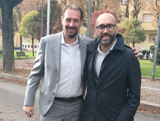 I due candidati in corsa alla presidenza, da sinistra Roberto Dalmazzo (sindaco di Lagnasco) e Luca Robaldo (sindaco di Mondovì)