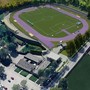 Il rendering della nuova pista di atletica