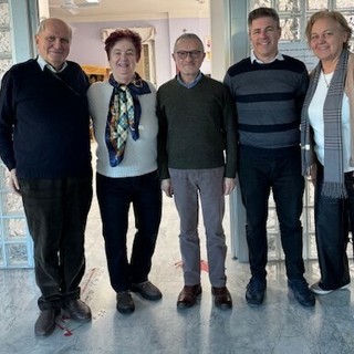 Il nuovo CdA della Casa di Riposo di Revello: Ferruccio Porrati, Silvana Sanino, Marco Frandino, Fabrizio Roagna e Laura De Angelis