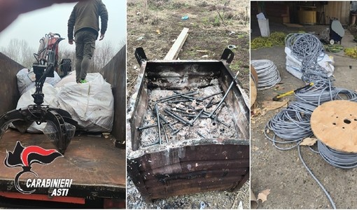 Maxisequestro di "oro rosso" ad Asti: recuperati 40 quintali di rame