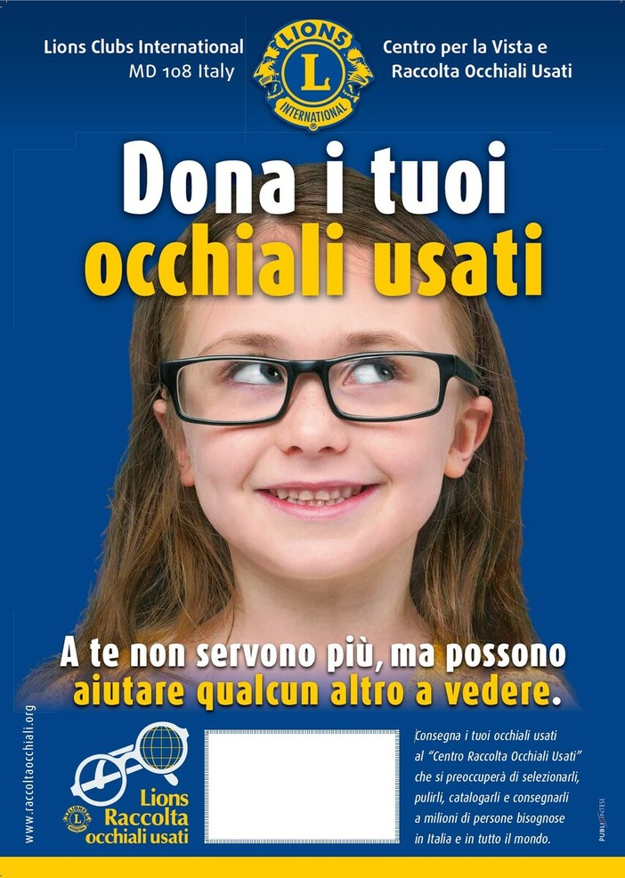 Il Lions Club Saluzzo-Savigliano in campo per la “Settimana del Service della Vista”: al via la raccolta di occhiali usati Il Lions Club Saluzzo-Savigliano in campo per la “Settimana del Service della Vista”: al via la raccolta di occhiali usati