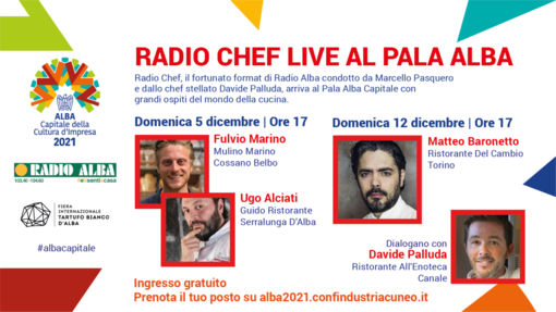 Radio Chef &quot;live&quot; con interviste esclusive al Pala Alba capitale: si parte con Ugo Alciati e Fulvio Marino
