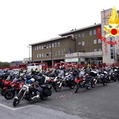 Dalla valle Vermenagna alla valle Gesso per l'ottavo moto incontro dei Vigili del fuoco di Cuneo Dalla valle Vermenagna alla valle Gesso per l'ottavo moto incontro dei Vigili del fuoco di Cuneo