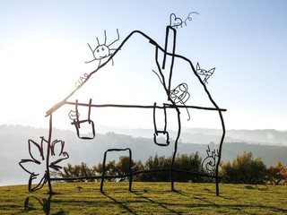 L'opera "Abetare", in borgata Valdibà